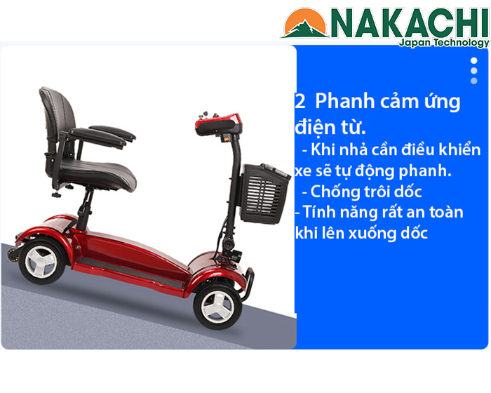 Xe điện 4 bánh nakachi NC-X01 phanh cảm ứng điện từ